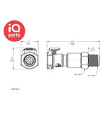 CPC CPC - EFCD10412 | In-line Coupling Body | Polypropylene | 1/4" NPT pipe thread