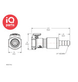 CPC CPC - EFCD17412 | In-line Coupling Body | Polypropylene | hose barb 6,4 mm (1/4")