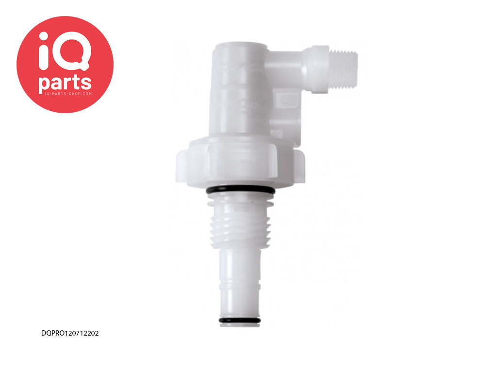 CPC DQPRO120712202 | Elbow Coupler | Polypropylene | 3/4" BSPP male thread