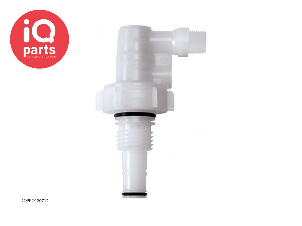 CPC DQPRO120712 | Elbow Coupler | Polypropylene | 3/4" BSPP male thread