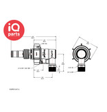 CPC CPC - DQPRO120712 | Elbow Coupler | Polypropylene | 3/4" BSPP male thread | EPDM