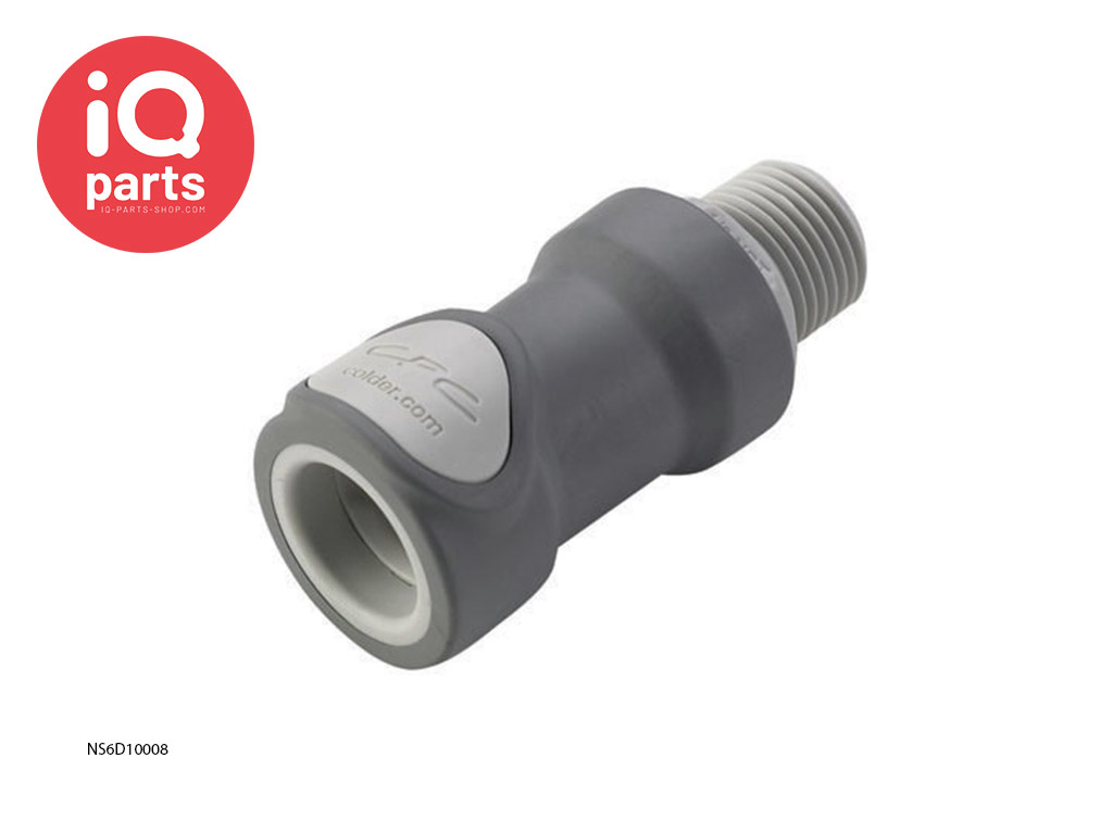 CPC NS6D10008 | NS6 Snelkoppeling | Polypropyleen | 1/2" NPT buitendraad