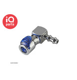 CPC CPC - LQ2D3304LBLU / LQ2D3304LRED | Snelkoppeling 90º | Verchroomd messing | slangpilaar 6,4 mm