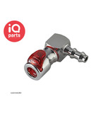 CPC CPC - LQ2D3304LBLU / LQ2D3304LRED | Elbow Coupling Body | Chrome-plated brass | Hose barb 6,4 mm (1/4")