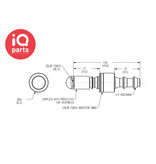 CPC CPC - LQ2D2204LBLU / LQ2D2204LRED | Coupling Insert | Chrome-plated brass | Hose barb 6,4 mm (1/4")