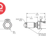 CPC CPC - LQ2D4604BLU / LQ2D4604RED | Coupling Insert | Chrome-plated brass | 1/4" SAE-4 thread