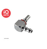 CPC CPC - LQ2D2304LBLU / LQ2D2304LRED | Elbow Coupling Insert | Chrome-plated brass | Hose barb 6,4 mm (1/4")