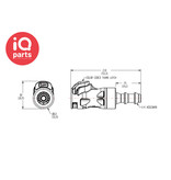 CPC CPC - PLQ2D1704LBLU / PLQ2D1704LRED | Coupling Body | Polyphenysulfon | Hose barb 6,4 mm (1/4")