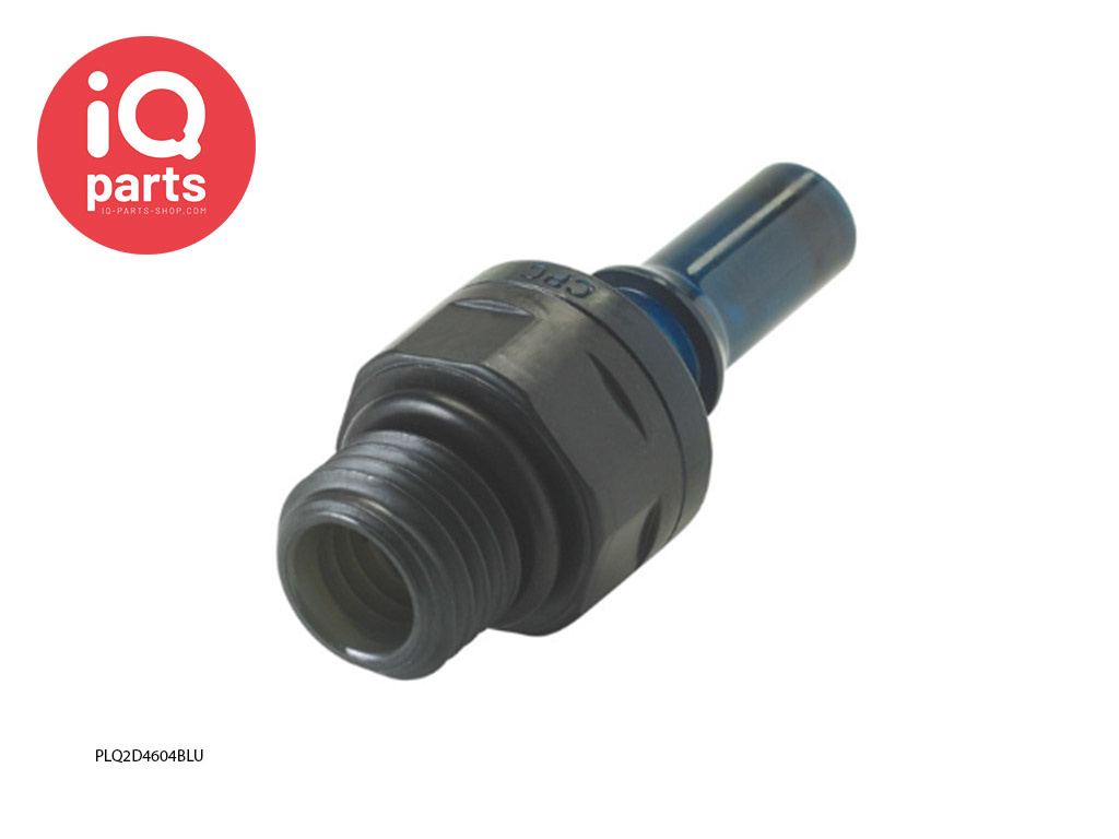 CPC PLQ2D4604BLU / PLQ2D4604RED | Insteeknippel | Polyphenysulfon | 1/4" SAE-4 buitendraad