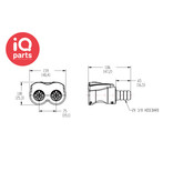 CPC CPC - DTLD17006 / DTLD17006MBLK | Coupling body | ABS | Dual Hose barb 9,5 mm (3/8")