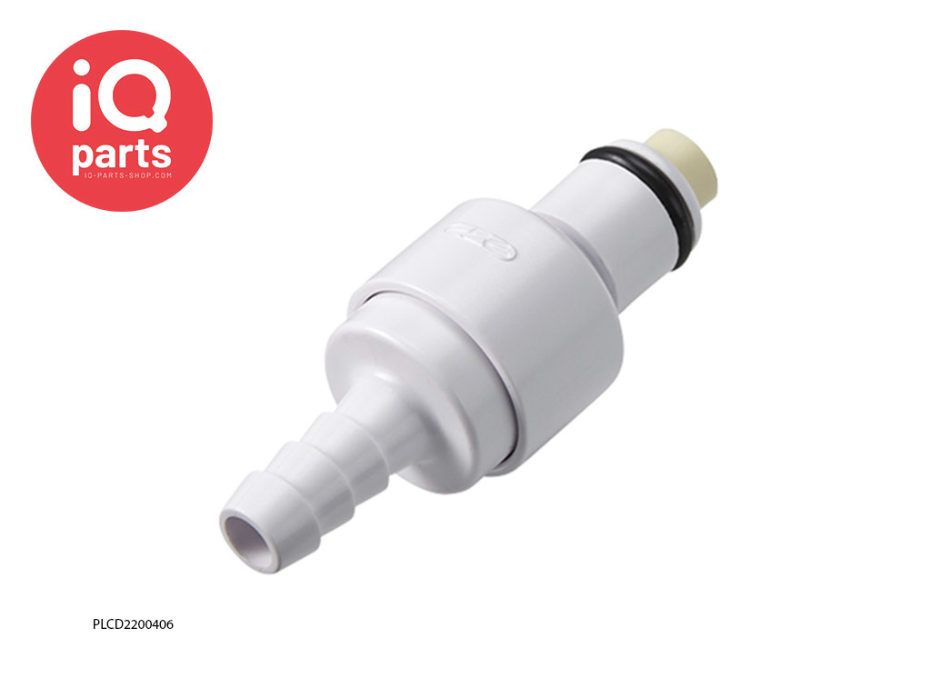 CPC PLCD2200406 / PLCD2200406MBLK | Insteeknippel | ABS | slangpilaar 6,4 mm