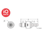 CPC CPC - PLCD2200406 / PLCD2200406MBLK | Coupling Insert | ABS | Hose barb 6,4 mm (1/4")