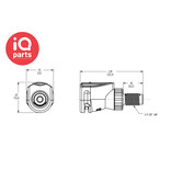 CPC CPC - NS1D10042812 | NS1 Coupling body | polypropylene | 1/4-28 UNF male thread