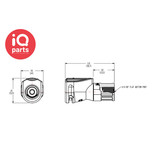 CPC CPC - NS1D19042812 | NS1 Coupling body | polypropylene | 1/4-28 UNF thread