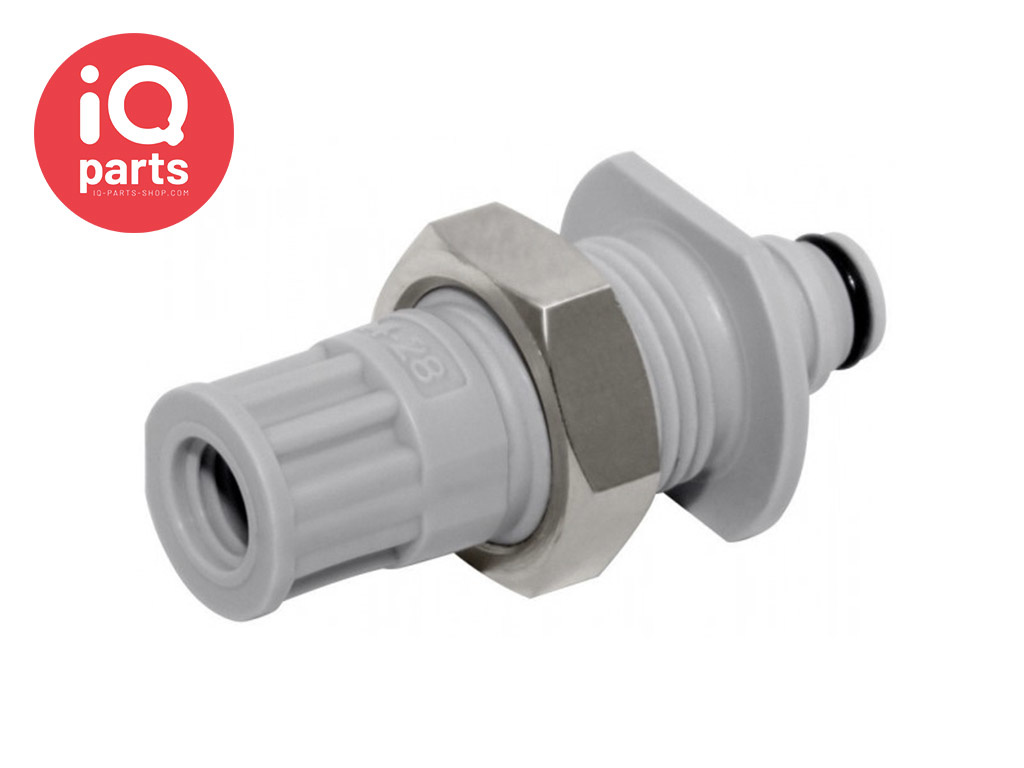 CPC NS1D48042812 | NS1 Coupling insert | Panel mount | 1/4-28 UNF thread