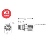 CPC CPC - NS1D26042812 | NS1 Coupling insert | polypropylene | 1/4-28 UNF thread