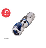 CPC CPC - LQ4D13006BLU / LQ4D13006RED | LQ4 Coupling Body | Chrome-plated brass | PTF Nut 9,5 mm (3/8") OD / 6,4 mm (1/4") ID