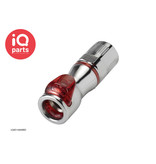 CPC CPC - LQ4D13006BLU / LQ4D13006RED | LQ4 Coupling Body | Chrome-plated brass | PTF Nut 9,5 mm (3/8") OD / 6,4 mm (1/4") ID