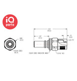 CPC CPC - LQ4D20006BLU / LQ4D20006RED | LQ4 Coupling Insert | Chrome-plated brass | PTF Nut 9,5 mm (3/8") OD / 6,4 mm (1/4") ID