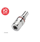 CPC CPC - LQ4D20006BLU / LQ4D20006RED | LQ4 Coupling Insert | Chrome-plated brass | PTF Nut 9,5 mm (3/8") OD / 6,4 mm (1/4") ID