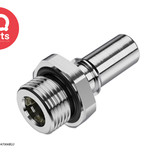 CPC CPC - LQ4D47006BLU / LQ4D47006RED | Coupling Insert | Chrome-plated brass | 3/8" G male thread (BSPP)