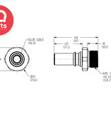 CPC CPC - LQ4D47006BLU / LQ4D47006RED | Coupling Insert | Chrome-plated brass | 3/8" G male thread (BSPP)