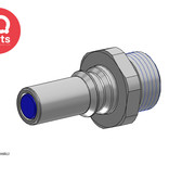 CPC CPC - LQ4D47006BLU / LQ4D47006RED | Coupling Insert | Chrome-plated brass | 3/8" G male thread (BSPP)