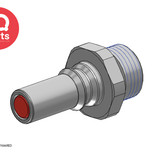 CPC CPC - LQ4D47006BLU / LQ4D47006RED | Coupling Insert | Chrome-plated brass | 3/8" G male thread (BSPP)