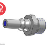 CPC CPC - LQ2D4604BLU / LQ2D4604RED | Insteeknippel | Verchroomd messing | 1/4" SAE-4 buitendraad