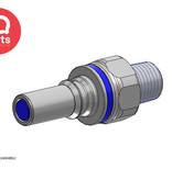 CPC CPC - LQ4D24004BLU / LQ4D24004RED | Coupling Insert | Chrome-plated brass | 1/4" NPT male thread