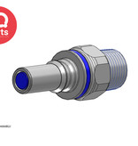 CPC CPC - LQ4D24006BLU / LQ4D24006RED | Coupling Insert | Chrome-plated brass | 3/8" NPT male thread