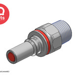 CPC CPC - LQ4D24006BLU / LQ4D24006RED | Coupling Insert | Chrome-plated brass | 3/8" NPT male thread