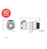 CPC CPC - LQ8D31012 | Coupling Body | Chrome-plated brass | 3/4" G male thread (BSPP)