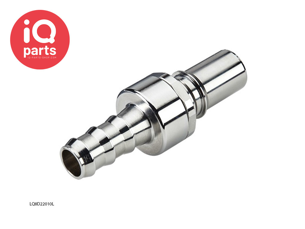 CPC LQ8D22010L | Insteeknippel | Verchroomd messing | slangpilaar 15,9 mm