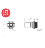 CPC CPC - LQ8D47012 | Coupling Insert | Chrome-plated brass | 3/4" G male thread (BSPP)