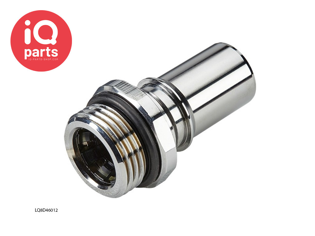 CPC LQ8D46012 | Insteeknippel | Verchroomd messing | 3/4" SAE-12 buitendraad