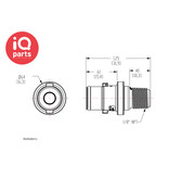 CPC CPC - NS2D240212 | NS212 Insteeknippel | Polypropyleen | 1/8" NPT buitendraad