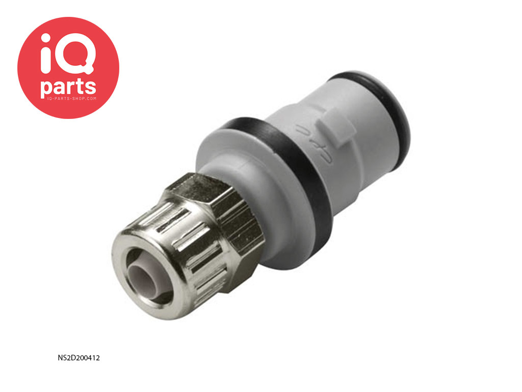 CPC NS2D200412 | NS212 Coupling Insert | Polypropylene | PTF Nut 6,4 mm (1/4") OD / 4,3 mm (.17") ID