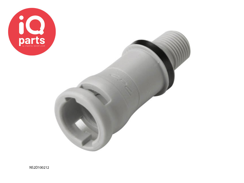 CPC NS2D100212 | NS212 Snelkoppeling | Polypropyleen | 1/8" NPT buitendraad
