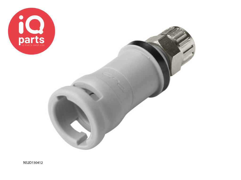 CPC NS2D130412 | NS212 Coupling Body | Polypropylene | PTF Nut 6,4 mm (1/4") OD / 4,3 mm (.17") ID