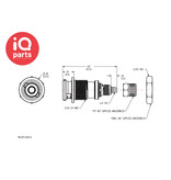 CPC CPC - NS2D120412 | NS212 Coupling Body | Panel Mount | PTF Nut 6,4 mm (1/4") OD / 4,3 mm (.17") ID