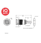 CPC CPC - NS2D160412 | NS212 Coupling Body | Panel Mount | Hose barb 6,4 mm (1/4")