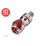 CPC CPC - LQ6D17008BLU / LQ6D17008RED | Coupling Body | Chrome-plated brass | Hose barb 12,7 mm (1/2")