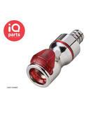 CPC CPC - LQ6D17006BLU / LQ6D17006RED | Coupling Body | Chrome-plated brass | Hose barb 9,5 mm (3/8")