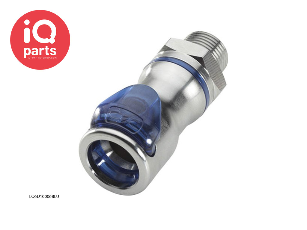 LQ6D10006BLU / LQ6D10006RED | Coupling Body | Chrome-plated brass | 3/8" NPT Male thread