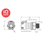 CPC CPC - LQ6D10006BLU / LQ6D10006RED | Coupling Body | Chrome-plated brass | 3/8" NPT male thread