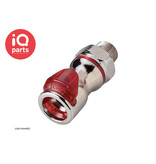 CPC CPC - LQ6D10006BLU / LQ6D10006RED | Kupplung | Messing verchromt | 3/8" NPT Außengewinde