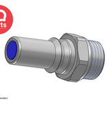 CPC CPC - LQ6D46008BLU / LQ6D46008RED | Coupling Insert | Chrome-plated brass | 1/2" SAE-8 male thread