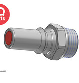 CPC CPC - LQ6D46008BLU / LQ6D46008RED | Coupling Insert | Chrome-plated brass | 1/2" SAE-8 male thread