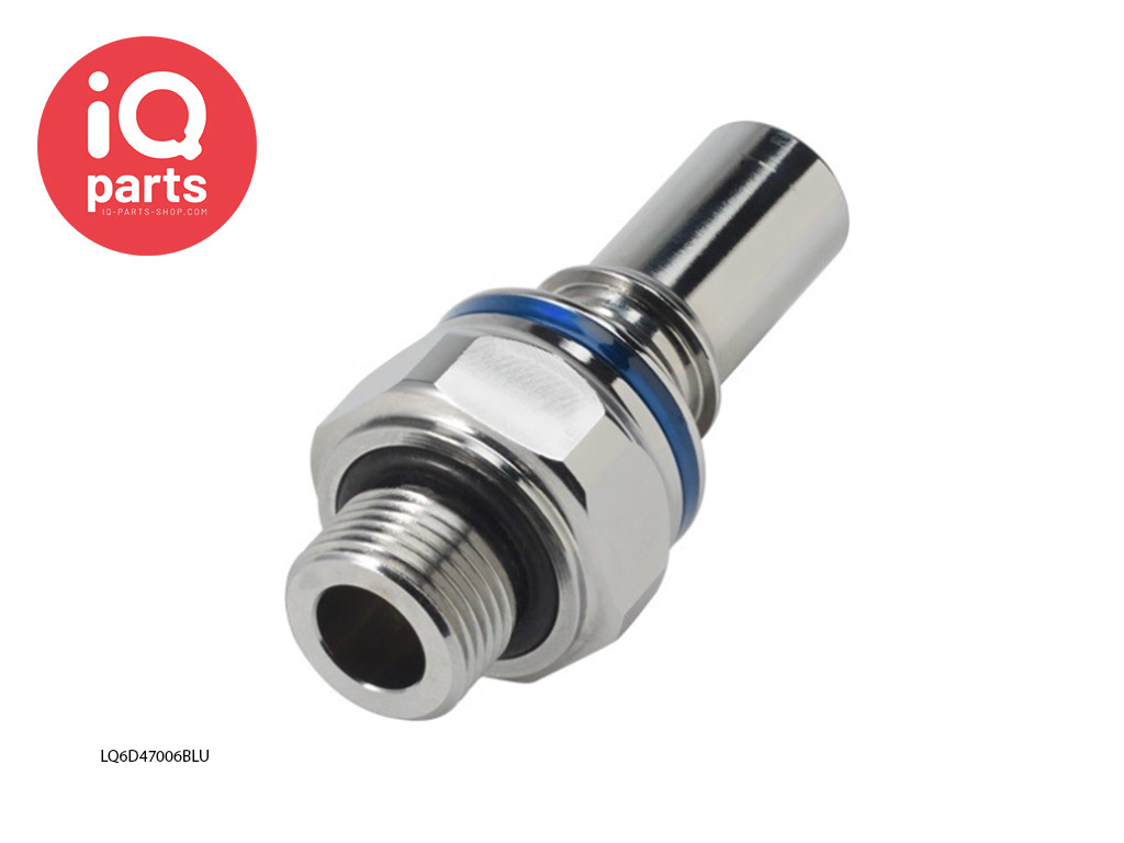 CPC LQ6D47006BLU / LQ6D47006RED | Insteeknippel | Verchroomd messing | 3/8" G buitendraad